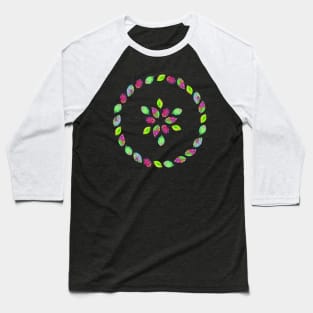 Neon leaf circle of life - color your life! Baseball T-Shirt